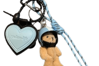 Chaveiro Cachorro Capacete Azul