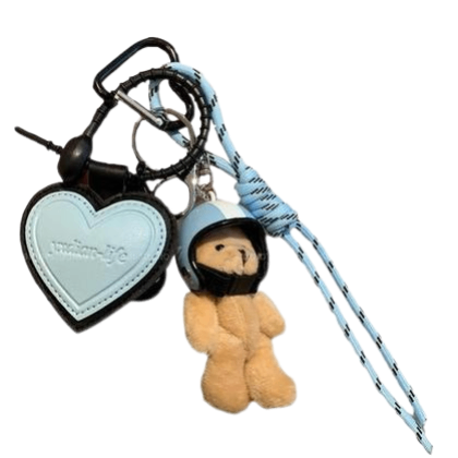 Chaveiro Cachorro Capacete Azul